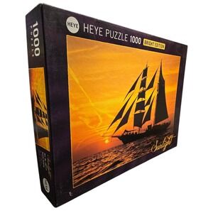 Heye Puzzle 1000 Piece Bright Edition Sunny Sailing Boat Sunset Jigsaw